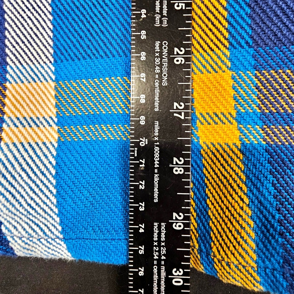 Outerknown Blanket Shirt M Blue Wave Ventana Plaid Organic Cotton Shacket NWOT - Picture 8 of 10